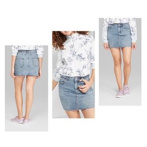 NWOT! Wild fable destructed jean skirt w/ raw hem (3 for $15)